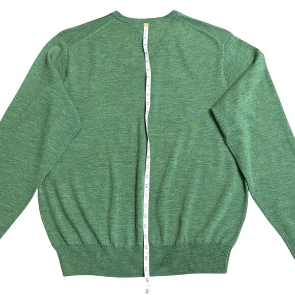 Peter Millar 100% Merino Wool Sweater Long Sleeve V Neck Pullover Sz XL Logo - Picture 7 of 9